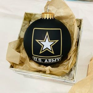 USA ARMY GLASS CHRISTMAS TREE ORNAMENT